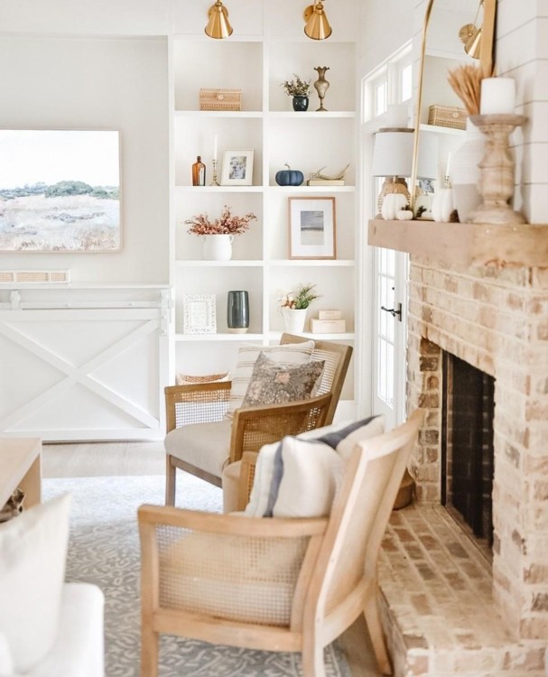 Brick Fireplace
